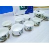 三财杯盖碗*1、茶海*1、品茗杯*8