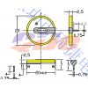 CR2025立式插脚电池 立式焊脚