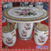 一桌四凳 陶瓷桌 桌凳套装 青花富贵吉祥 景德镇陶瓷桌子