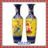 中国红年年有余富贵竹花瓶 乾隆年制仿古花瓶