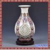 中式仿古花瓶一对 百子图花瓶 手工家居饰品瓷瓶