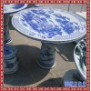 仿古龙凤四方陶瓷桌椅套件户外阳台花园休闲凉桌凳子青花瓷桌凳