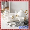 欧式咖啡杯套装简约陶瓷英式茶具整套咖啡套具家用意式拿铁杯碟架