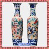 陶瓷大花瓶落地手绘青花瓷客厅装饰青花源远流长鱼尾瓶一对