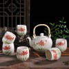 婚庆陶瓷茶具礼品套装  陶瓷茶具套装带茶盘 整套