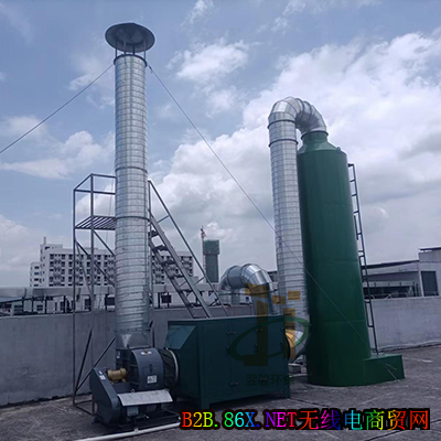 东莞市UV光解废气处理设备淘汰!换为水喷淋塔+活性炭吸附器咨询翌骏环保
