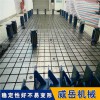铸铁平台厚重耐用 带水槽电机试验平板 铁地板加强筋足高